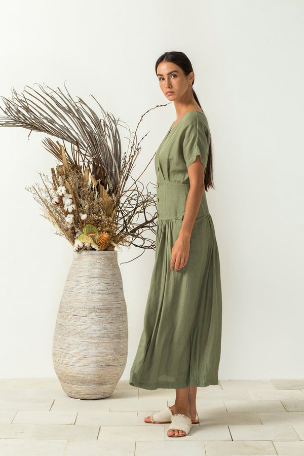 Bird & Kite - Carla Dress - Sage | milk + ginger