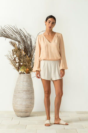 Bird & Kite - Liliana Blouse - Stripe Peach | milk + ginger