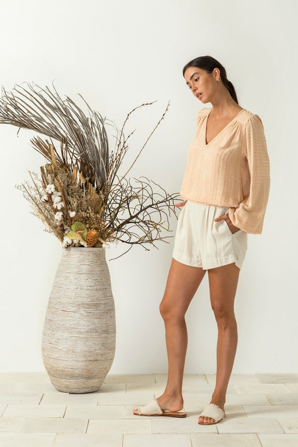 Bird & Kite - Liliana Blouse - Stripe Peach | milk + ginger