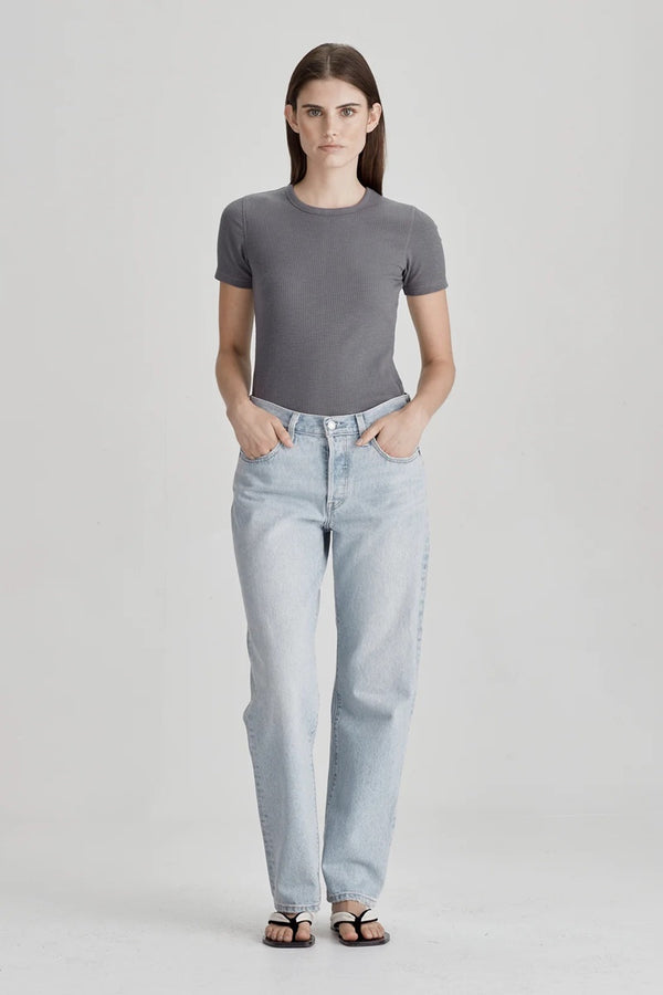 Commoners - Womens Base Ribbed SS Tee - River