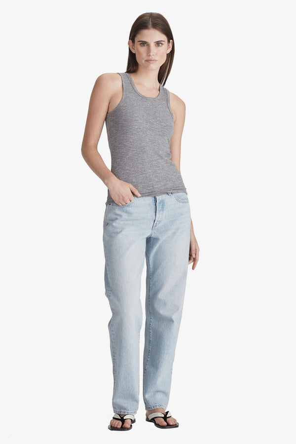 Commoners - Womens Base Ribbed Tank - Dark Marle