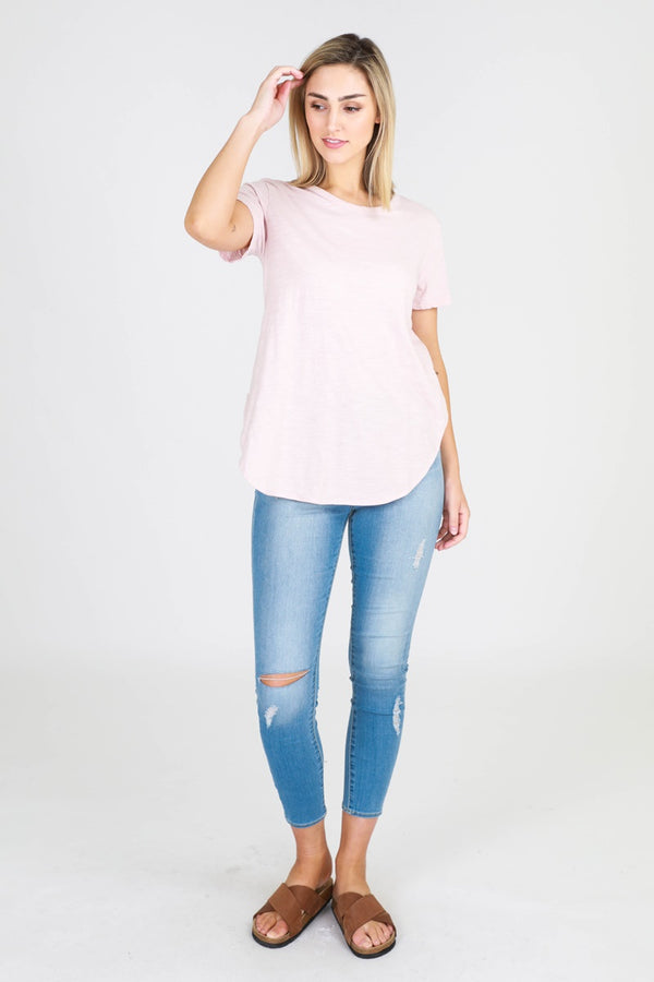 3rd Story - Elwood Tee - Blush | milk + ginger