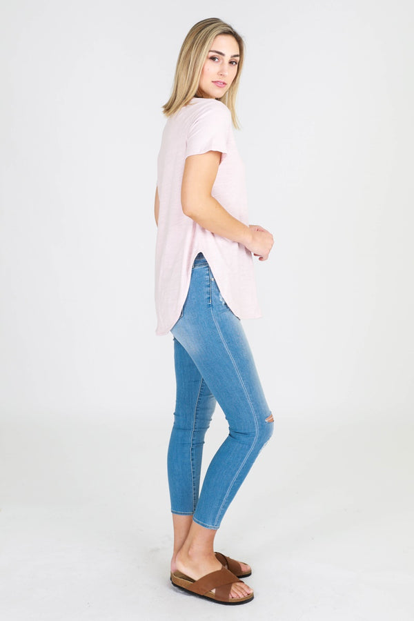 3rd Story - Elwood Tee - Blush | milk + ginger