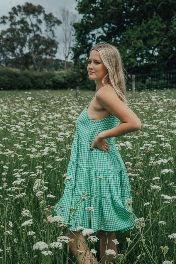 Ivy + Jack - Garden Dress - Green Gingham