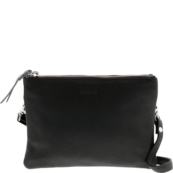 Gabee - Fulton Soft Leather Double Pouch Crossbody | milk + ginger
