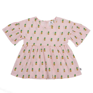 Hoot Kid - Afternoon Top - Pink Pineapple | milk + ginger