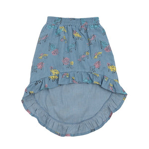 Hoot Kid - Midi Skirt - Unicorn Chambray | milk + ginger