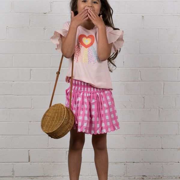 Hoot Kid - Rainbow Galaxy Tee - Ballet Pink | milk + ginger