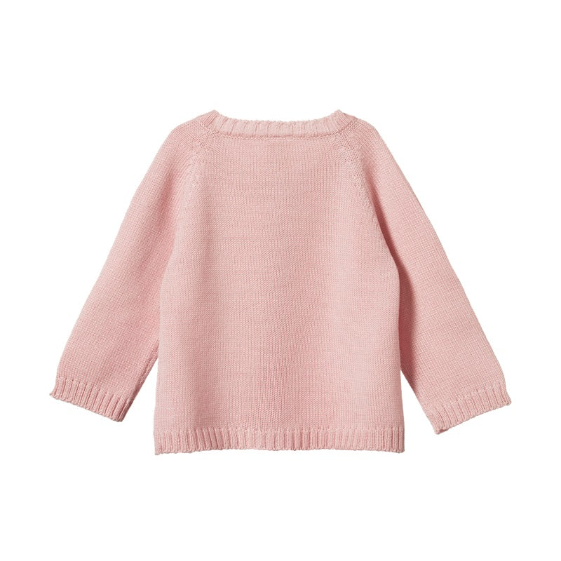 Nature Baby - Merino Knit Cardigan Rose Dust main image 1