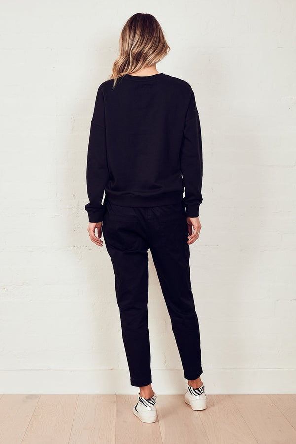 The Others - The Slouchy Sweat - Black with Foil Skull | milk + ginger