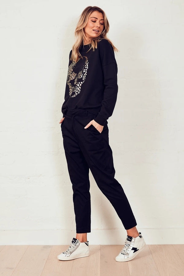 The Others - The Slouchy Sweat - Black with Foil Skull | milk + ginger