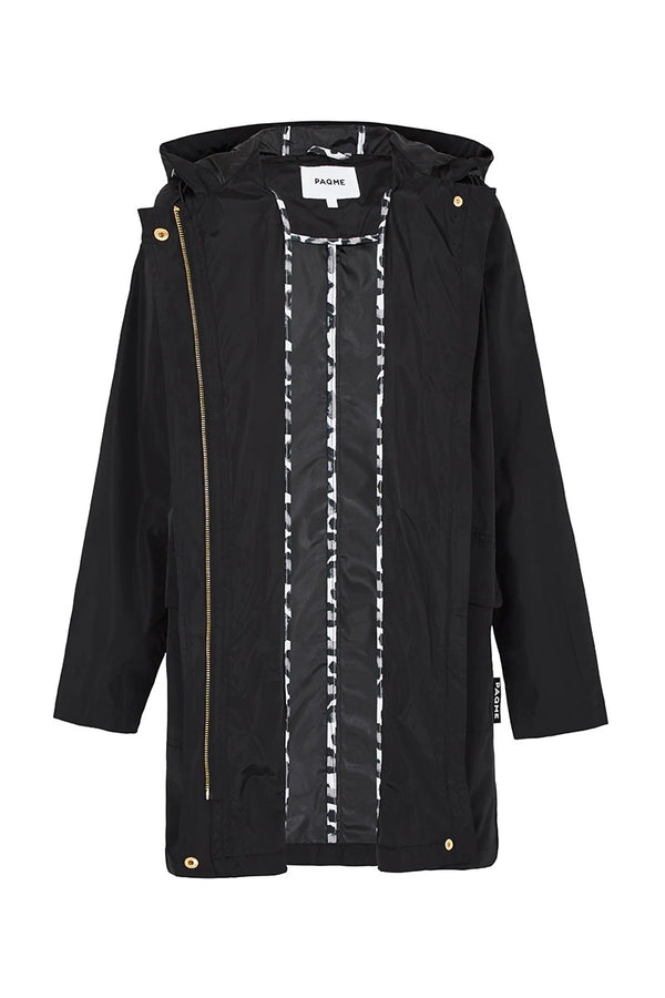 PAQME - Womens 3/4 Raincoat - Black