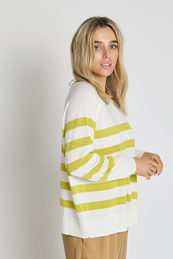Stella + Gemma - Bella Jumper - Lime Stripe