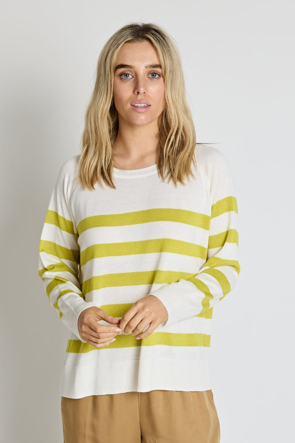 Stella + Gemma - Bella Jumper - Lime Stripe