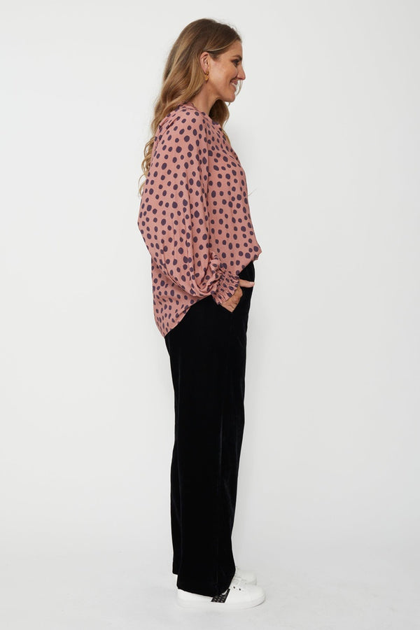 Stella + Gemma - Tyra Shirt - Mulberry Spot