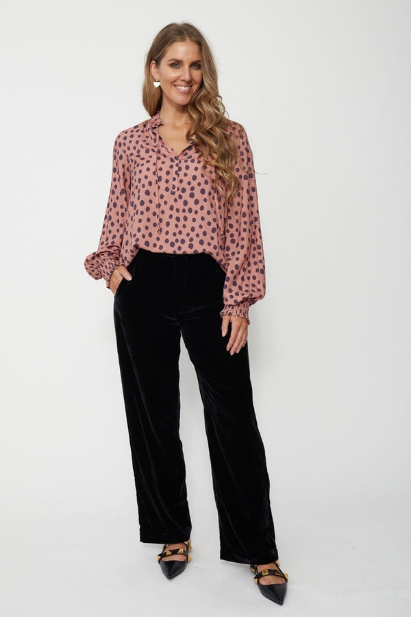 Stella + Gemma - Tyra Shirt - Mulberry Spot