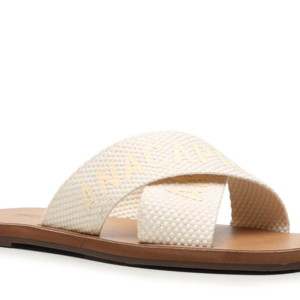 Anacapri - Canvas Cross Slides - Bone Logo