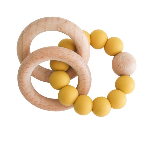 Alimrose - Beechwood Teether Rings Set - Butterscotch | milk + ginger