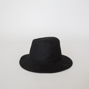 SOPHIE - Wool Bucket Hat - Black | milk + ginger