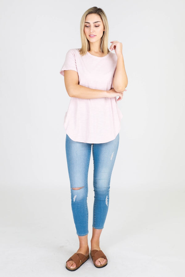 3rd Story - Elwood Tee - Blush | milk + ginger