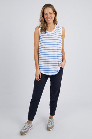 Elm - Scoop Tank - Cornflower & White