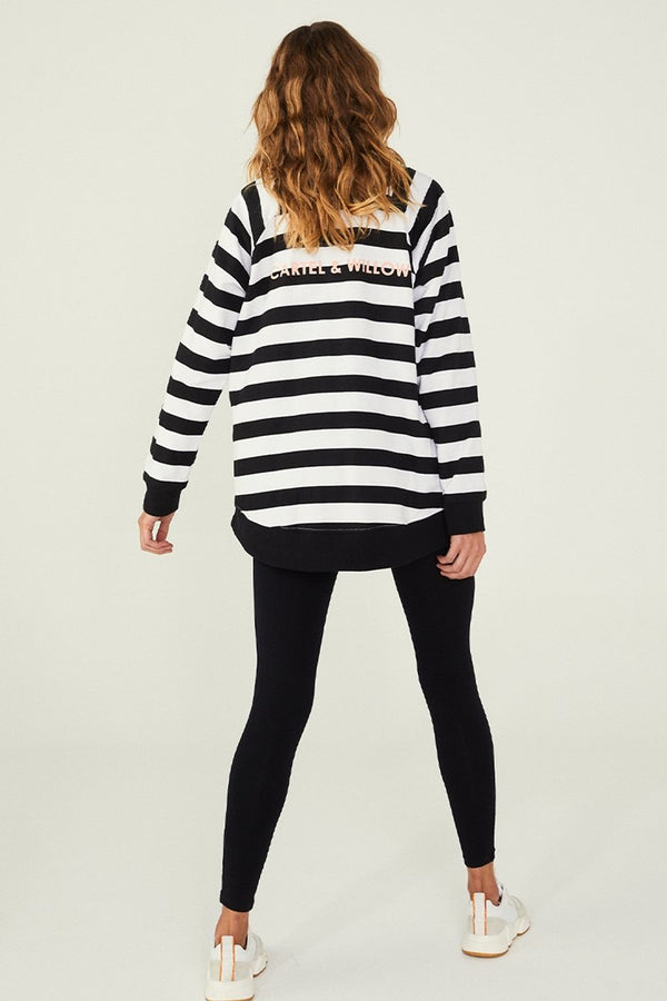 Cartel & Willow - Gigi Sweater - Black / White Stripe | milk + ginger