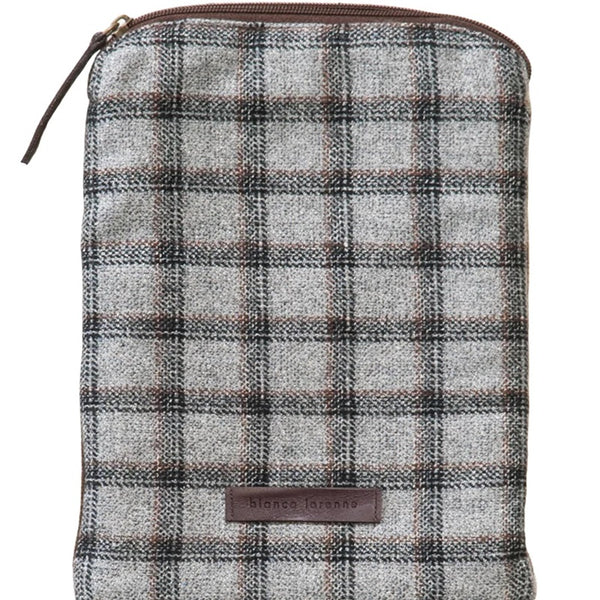 Bianca Lorenne - Tech Travel Pouch- Light Grey Check