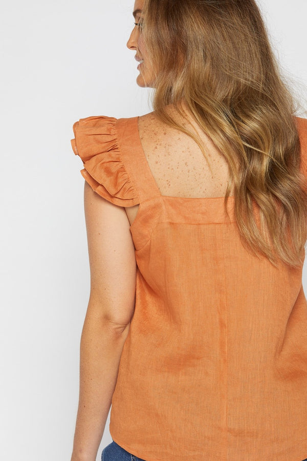 Isle of Mine - Mystic ruffle top - Rust | milk + ginger