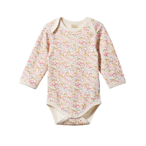 Nature Baby - Long Sleeve Bodysuit - Wildflower Mountain Print