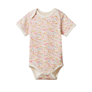 Nature Baby - Short Sleeve Body Suit - Wildflower Mountain Print