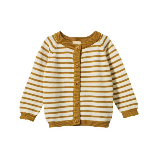 Nature Baby - Piper Cardigan - Palm Sailor Stripe