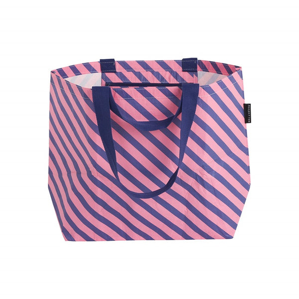 Project Ten - Pink Navy Stripe Medium Tote
