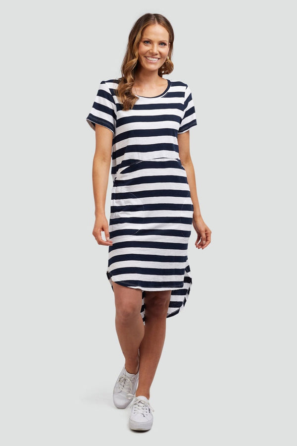 Foxwood - Bayley Dress - Navy & White Stripe