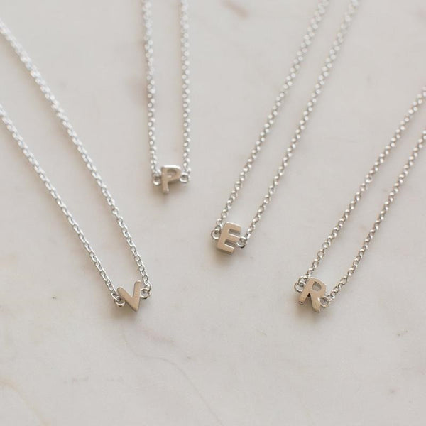 SOPHIE - Little Letter Necklace - Silver | milk + ginger