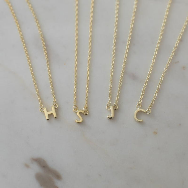 SOPHIE - Little Letter Necklace - Gold | milk + ginger