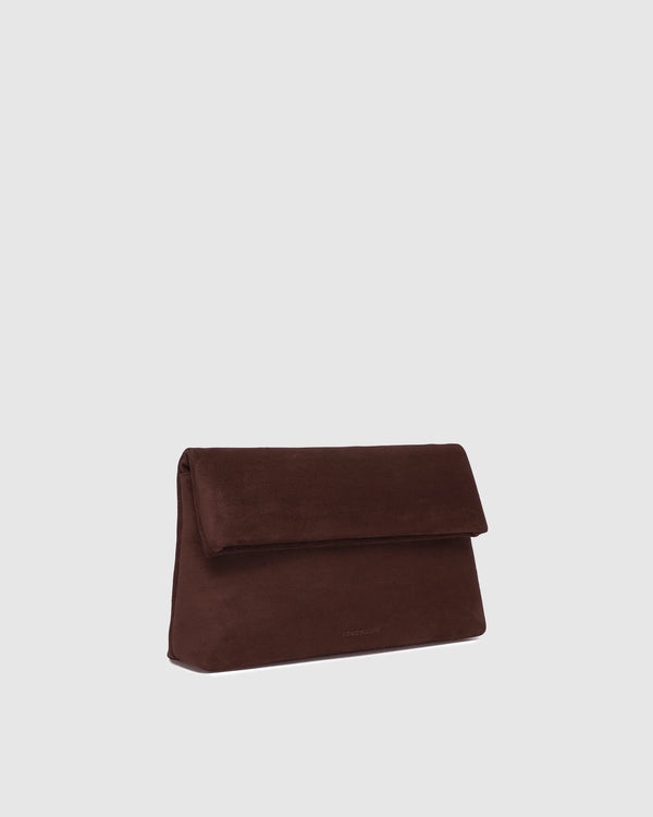 Louenhide - Luka Suedette Clutch - Chocolate