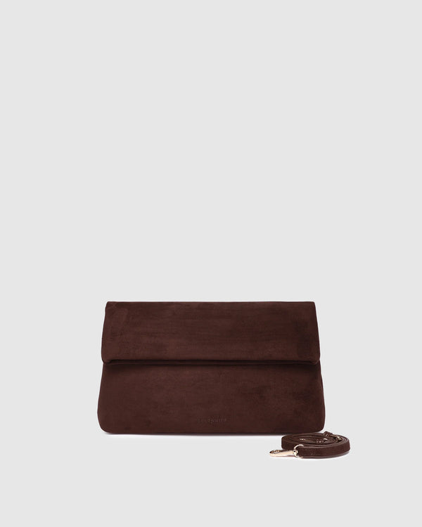 Louenhide - Luka Suedette Clutch - Chocolate
