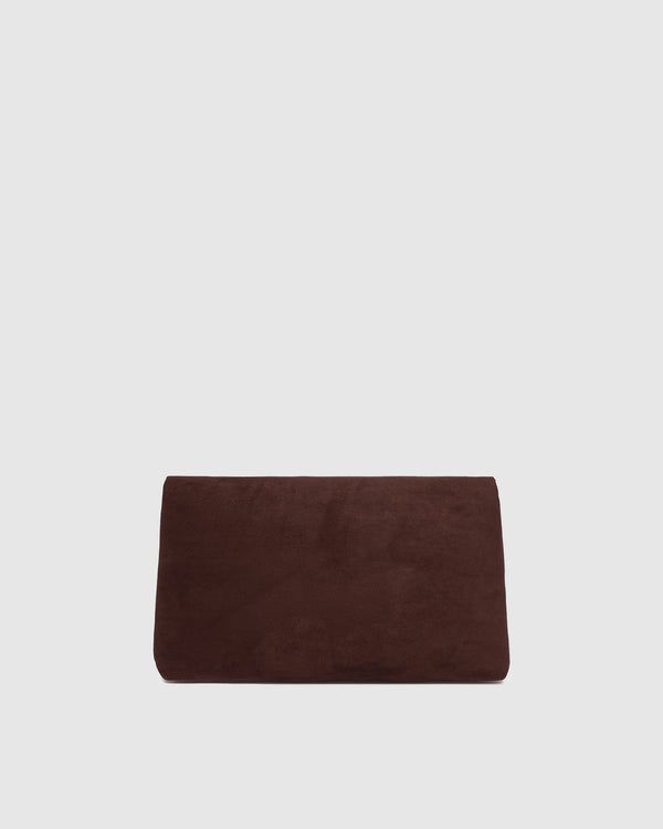 Louenhide - Luka Suedette Clutch - Chocolate