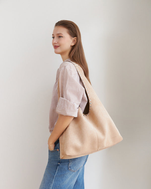 Loenhide - Hailey Suedette Shoulder Bag - Blonde