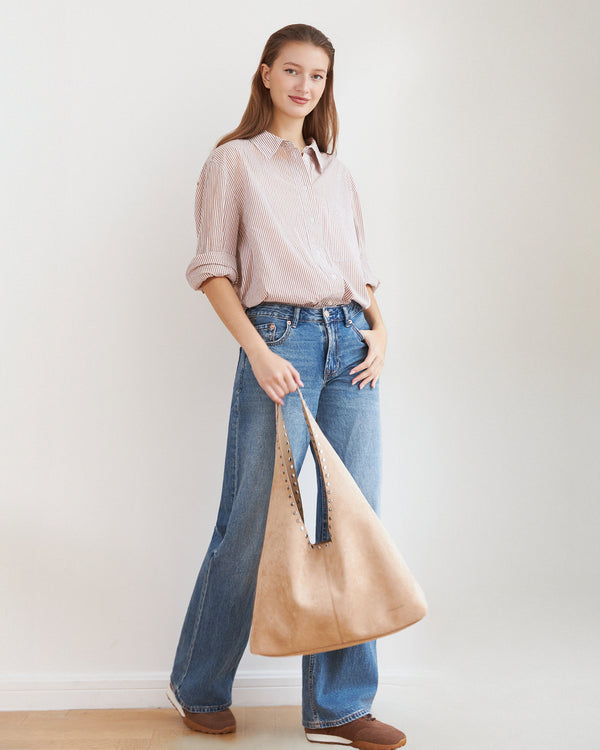 Loenhide - Hailey Suedette Shoulder Bag - Blonde