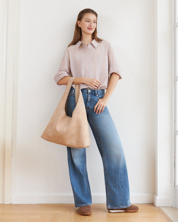 Loenhide - Hailey Suedette Shoulder Bag - Blonde