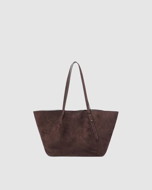 Louenhide - Sawyer Suedette Tote Bag - Chocolate