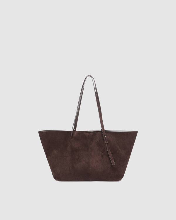 Louenhide - Sawyer Suedette Tote Bag - Chocolate