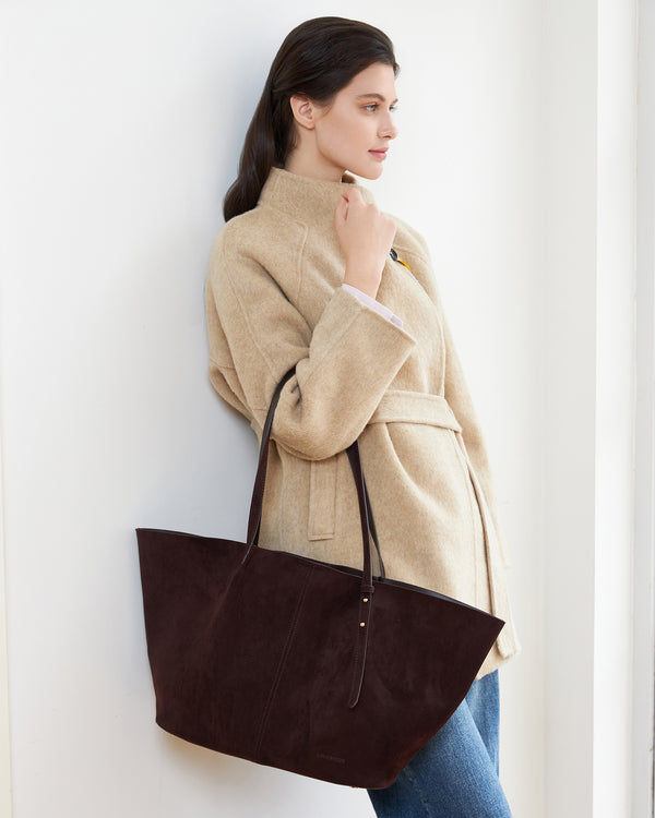 Louenhide - Sawyer Suedette Tote Bag - Chocolate