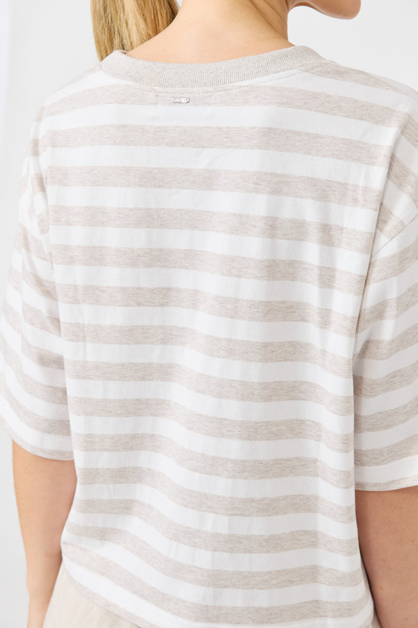 Eb & Ive -  Studio Stripe Tee  - Stone