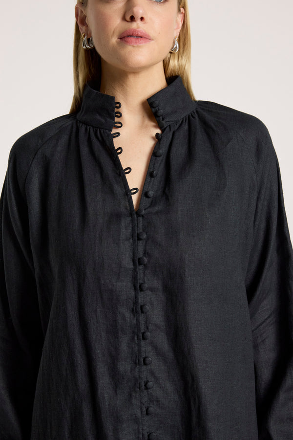 Eb & Ive -Bajau Button Shirt - Black