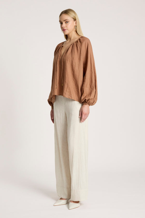 Eb & Ive - Bajau Blouse - Clay