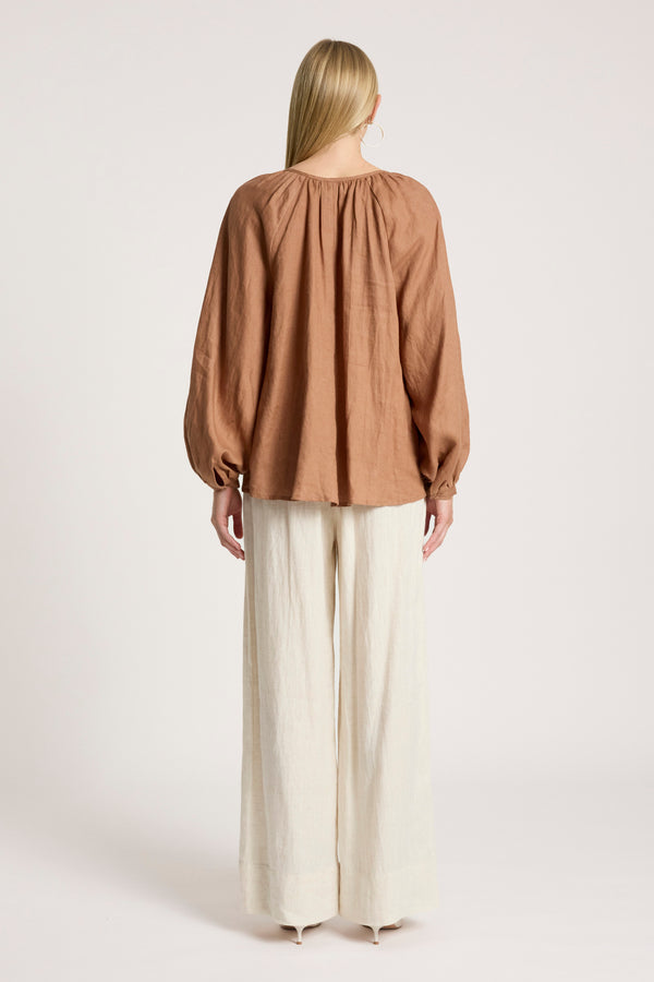Eb & Ive - Bajau Blouse - Clay