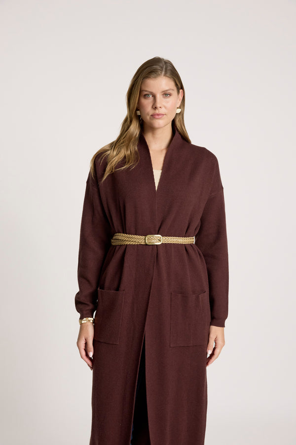 Eb & Ive - Zala Cardigan - Mahogany