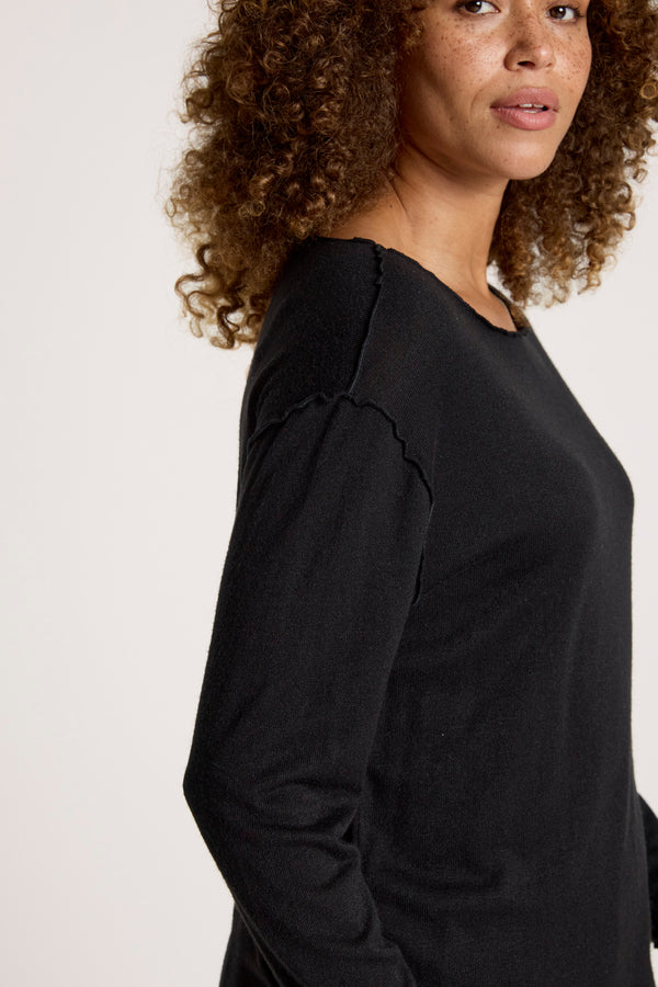 Eb & Ive - Aria Long Sleeve Top - Black